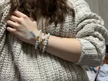 Pulsera bohemia de 30 estilos para mujer, mapa de estrellas de concha de loto, piña, corazón, piedras naturales, tipo cadena, joyería