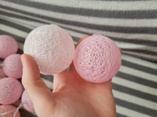 Garland-Lights String Fairy-Lights-Decoration Cotton-Ball Xmas Wedding-Party Holiday