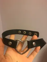 Collares con colgante Vintage para mujer, Collar gótico redondo, joyería de regalo, corazón gótico de cuero, Gargantilla Punk Harajuku