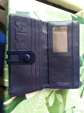 Billeteras RFID de cuero con cera de aceite de alta calidad para mujer, cartera larga Retro, monedero, tarjetero, 2020