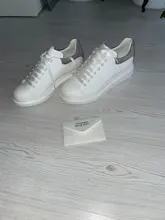 Zapatos de piel auténtica de alta calidad para mujer, zapatillas de plataforma aumentadas de fondo grueso de tendencia coreana para parejas