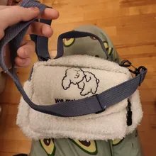 Bandolera de lona con estampado de dibujos animados para mujer, bolso de hombro tipo sobre