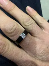 Carofeez-Anillo de piedras de imitación tipo circón para hombre y mujer, joyería negra, accesorios para amantes