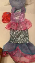 Vestido de princesa para niña, disfraz de la pequeña chica sirena Ariel, elegantes disfraces de Halloween, Ropa de fiesta de cumpleaños de Carnaval para niña de 3 a 10T