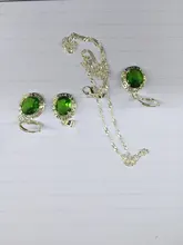 Joyas recién llegadas conjuntos de Plata de Ley 925 moda redonda joyería para boda pendientes collar romántico regalo para el amante de la