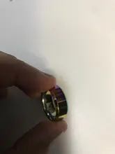 Anillo de titanio inoxidable para hombre y mujer, 8mm de ancho, negro, alta calidad, joyería de boda