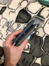 Cartera de piel sintética suave para mujer, cartera amarilla de marca, monedero Mini con broche, tarjetero, billetera corta, Bolso pequeño Delgado, llavero con cremallera