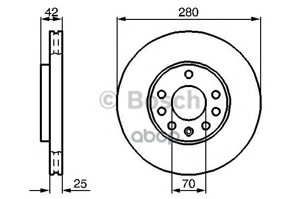 Диск Тормозной Передн Holden: Astra 1.8 I 04-10 Bosch арт. 0986478883