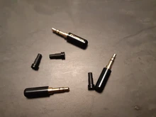 3 uds Jack 3,5mm R conector 3 polos chapado en oro estéreo jack de 3,5mm de auriculares con adaptador de enchufe de cola para fijar el cable estable