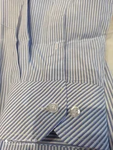 Camisa de manga larga para hombre, prenda de vestir, informal, de negocios, con rayas clásico, color púrpura y azul, talla grande 8XL, 7XL, 6XL, 5XL, 4XL