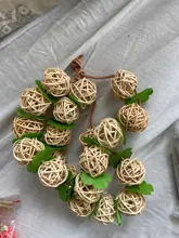 Los Loros colgando bolas de ratán de juguete interactivo juguete para masticar periquito Budgie Africana Grey periquito soporte Accesorios