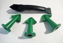 Juego de espátulas de boquilla de silicona reutilizable, herramientas calafatear