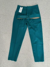 Pantalones ceñidos informales para mujer, pantalón de negocios, elegante, con cremallera falsa, retro, colores lisos, P575