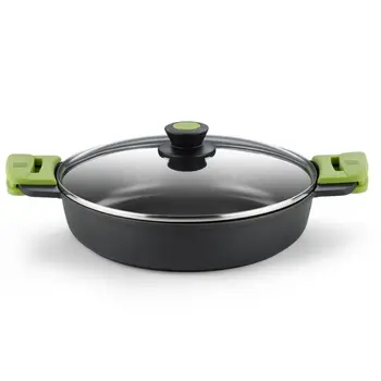 

BRA Prior Low Casserole with Glass Top and Silicone Handles 24 cm