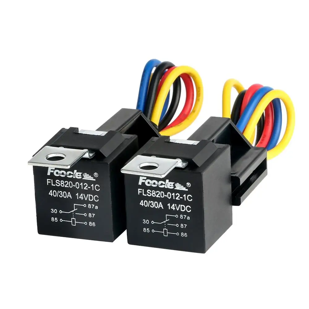 Easyguard Spdt Car Relay Automotive Relay With Socket Wires Dc12v 30/40
