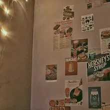 Póster Retro Ins, papel decorativo de pan, 13 hojas, accesorios para fotos, Postales creativas Diy, colocación, Adhesivo de pared de fondo