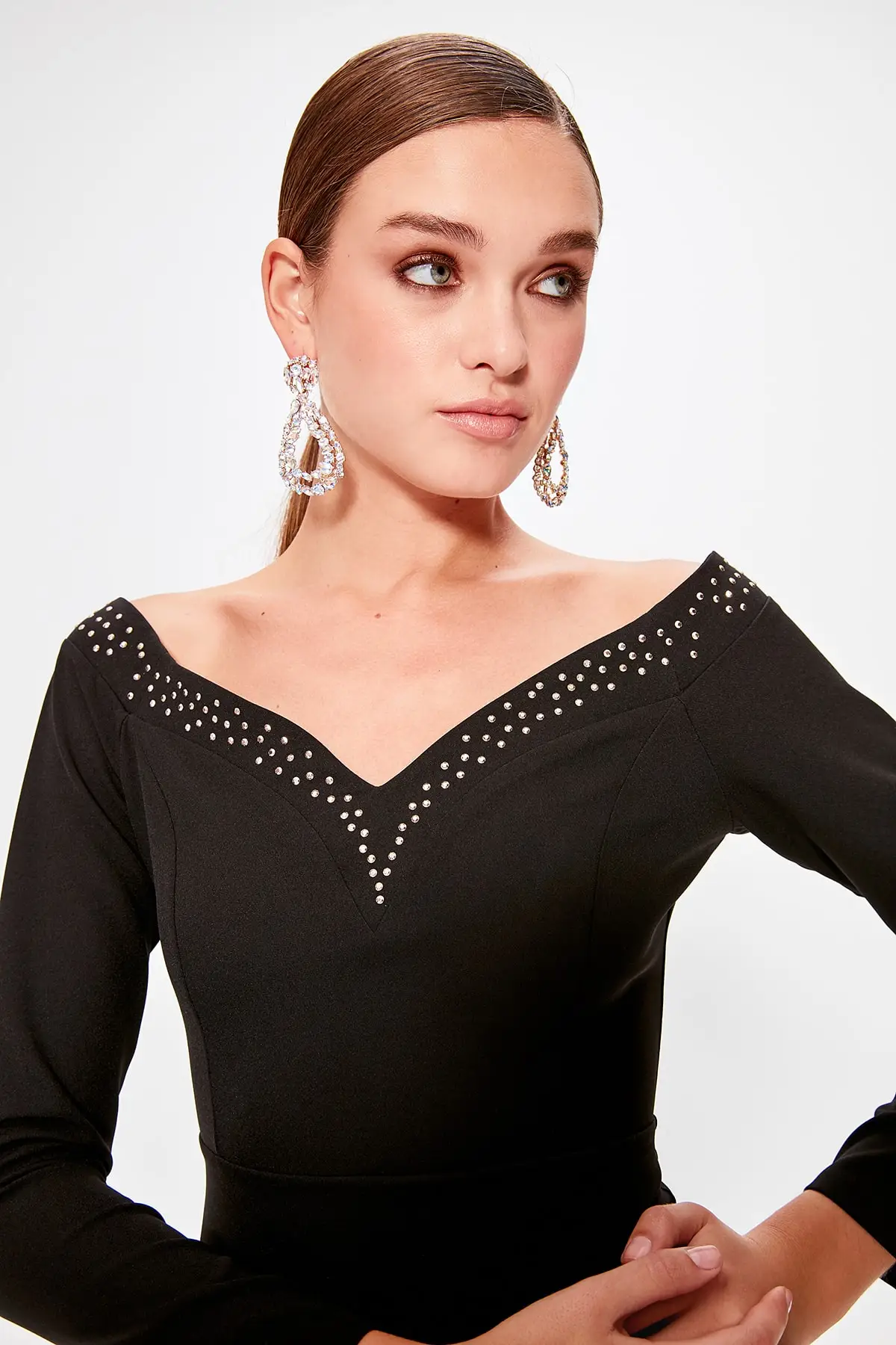 

Trendyol Colar Accessories Detail Dress TPRAW20EL0522