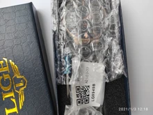 LIGE-Reloj de cuarzo con malla de acero inoxidable para mujer, accesorio de lujo, relojes de marca resistentes al agua, ultrafinos, calendario semanal + caja, regalo