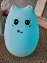 Ornaments Touch-Sensor Night-Lamp Desktop-Decor Baby Bedroom Battery/usb-Charge Silicone