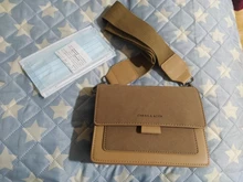 Bolso pequeño de estilo coreano para mujer, bandolera de hombro cuadrada, con correa de hombro ancha, a la moda, 2021