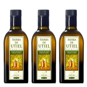 

Sierra de Utiel - Extra Virgin Olive Oil Premium Quality - 500 ml Bottle (3 units) - Natural Product Origin Spain