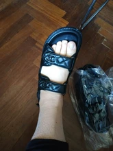 Sandalias de plataforma de cuero genuino para mujer, zapatos de diseñador de lujo a la moda, Sandalias planas, tacones gruesos, tendencia