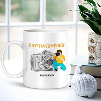 

Tailor-made Their Professional Photographer White Mug Cup-001