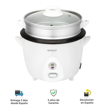 

Electric arrowax classic style 1,5 L, metal, durability, removable, non-stick, glass lid, multifunctional