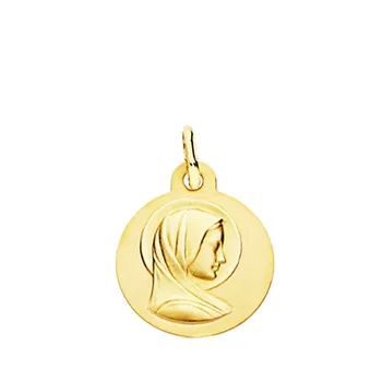 

Medal 18k gold Maria French 14mm. [AB3762GR] -Customizable-RECORDING INCLUDED IN THE PRICE