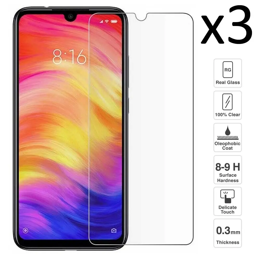 Xiaomi Redmi Note 7/Note 7 Pro комплект из 3 предметов протектор экрана из закаленного стекла против царапин ультра тонкий легко установить