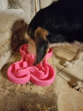 Pet Dog Bowl Healthy Soft rubber Slow Food Feeder Anti Choke travel bowl for Cat dog