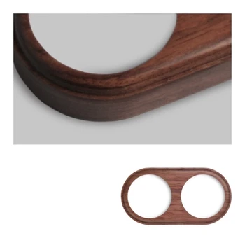

Double frame dark wood round modulate