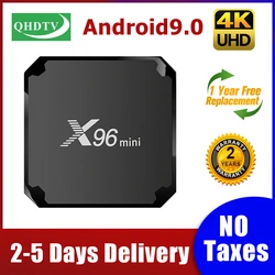X96 Mini QHDTV Android 9.0 Smart TV Box 4K Amlogic S905W Quad Core 1G 8G 2G 16G TV Box 2.4G Wifi X96mini QHDTV Set Top Box