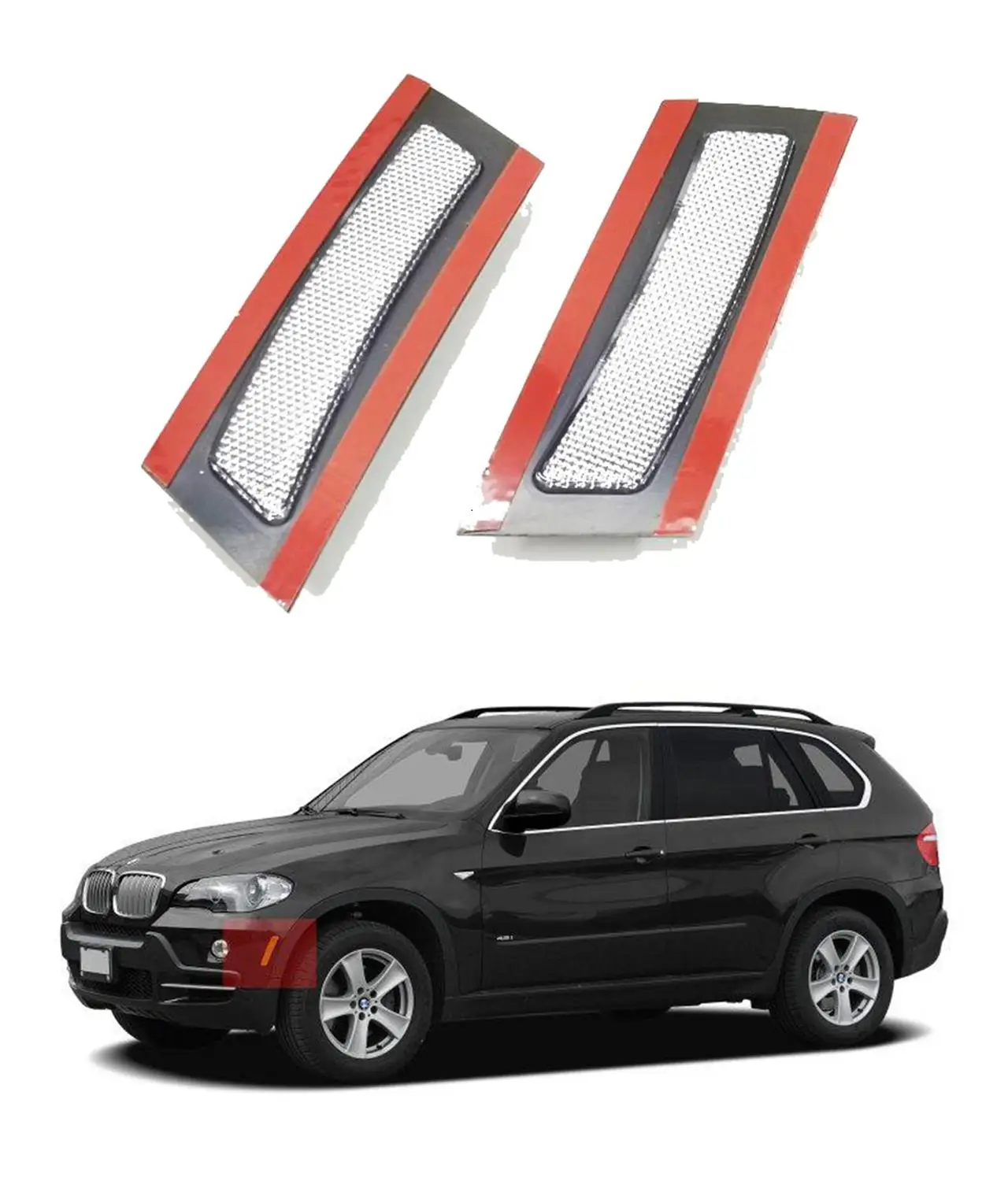 Прозрачный/дым/Amberr/темно-серый/красный объектив переднего бампера боковой габаритный отражатель светильник для 2007-2010 BMW X5 E70 Pre-LCI