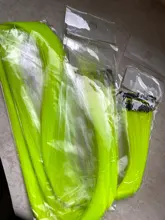 Lupu-extensiones de cabello sintético para mujer, extensiones largas y rectas de color arcoíris, resistentes al calor