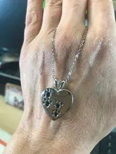 Ash-Cremation-Holder Necklace Caskets Pet-Urn Heart Pendant Cat-Memorials Keepsake Print