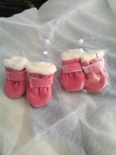 Botas de nieve antideslizantes para perros pequeños, zapatos gruesos para gatos y cachorros, calcetines para Chihuahua y Yorkshire, 4 Uds.