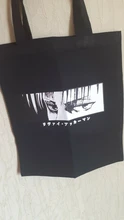 Bolsa de lona para compras para mujer, bolso ecológico de estilo de los 90, bolsa de hombro para chica, Anime Attack on Titan dibujo Kawaii