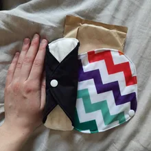 LECY ECO LIFE-bragas de bambú para higiene femenina, paño Menstrual impermeable reutilizable, 17x17cm