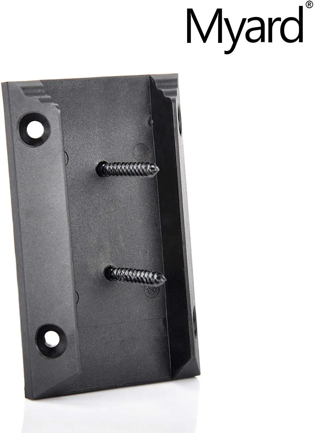 Actual 1.5x3.5 Myard PNP111902 Deck Railing Connectors with Screws for 2x4 Inches Stair Wood Handrail 1 Pair, Black