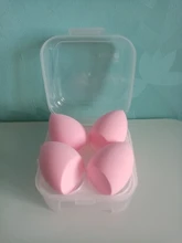 4/1pc maquillaje licuadora Puff cosmético de maquillaje esponja con caja de almacenamiento de la Fundación esponja para polvo herramienta de la belleza de las mujeres Accesorios