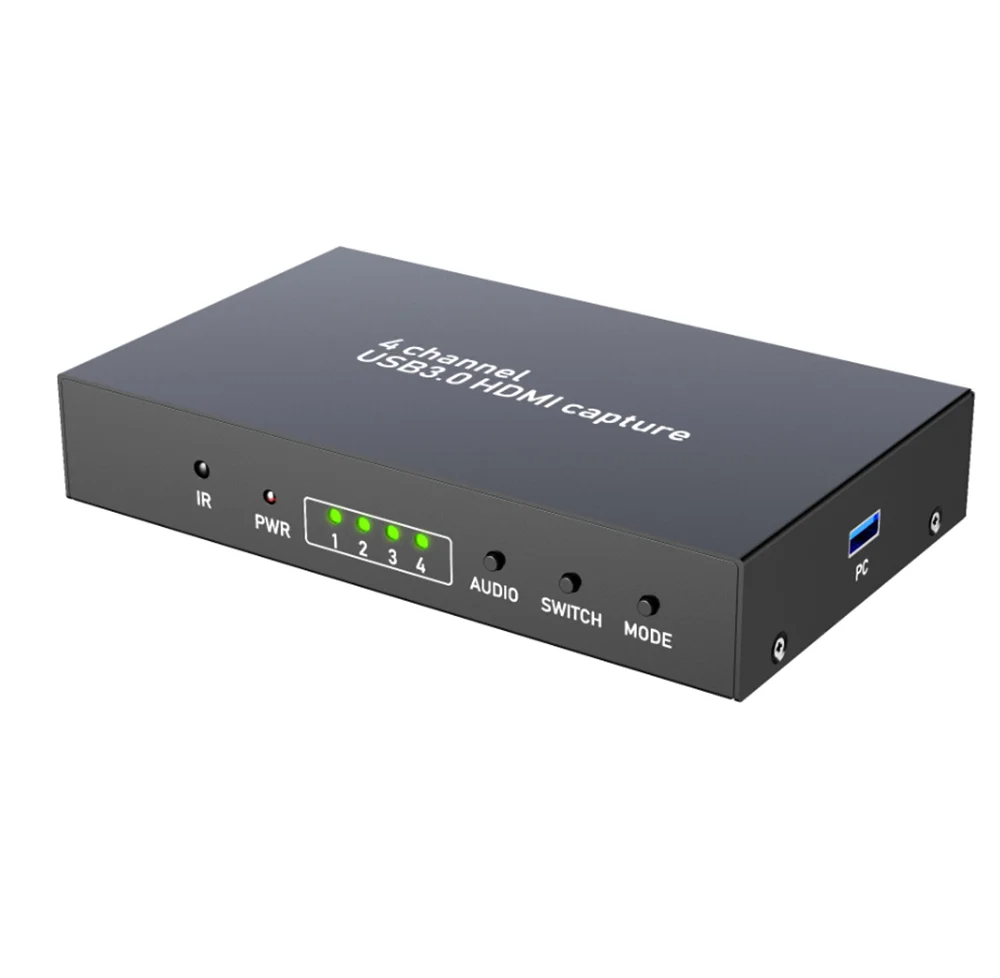 4 канальная Карта видеозахвата Y & H USB3.0 1080P 60fps запись захват мульти камеры для