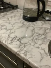 Marble Wallpaper Self-Adhesive Oil-Proof Kitchen Countertop Bathroom Home Improvement