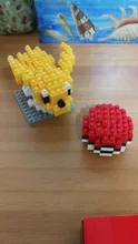 Bloques de Pokemon para niños, Pikachu, piezas de diamante, juguete de rompecabezas