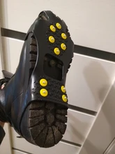 1 par S-XXL 10 pendientes Anti-Skid hielo de nieve escalada zapatos picos agarres para hielo tacos crampones invierno escalada antideslizante cubierta de zapatos