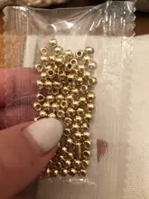 Lote de cuentas espaciadoras CCB de agujero grande para la fabricación de joyas, accesorios para manualidades, color dorado y plateado, diámetro de 4, 6, 8, 10 y 12mm, 30 a 100 unidades