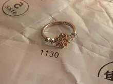 ZHOUYANG-anillos con copos de nieve de cristal para mujer, flor de circonita AAA +, amarillo claro Color oro rosa, regalo, joyería KBR133
