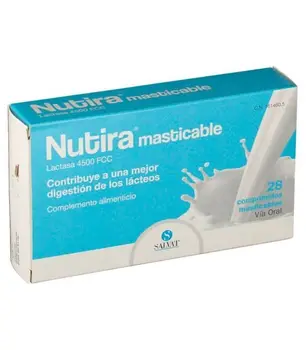 

Nutira lactase 4500 FCC 28 chewable tablets
