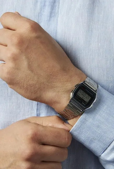 Reloj CASIO RETRO UNISEX Casio A158WA-1Q plateado Casio Men's A158WA-1 Stainless Steel Digital Watch ► Foto 3/5