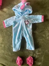 Monos y zapatos cálidos de 17 pulgadas y 43cm para bebé, ropa de muñeca para recién nacido, traje para bebé, Festival de regalo de cumpleaños